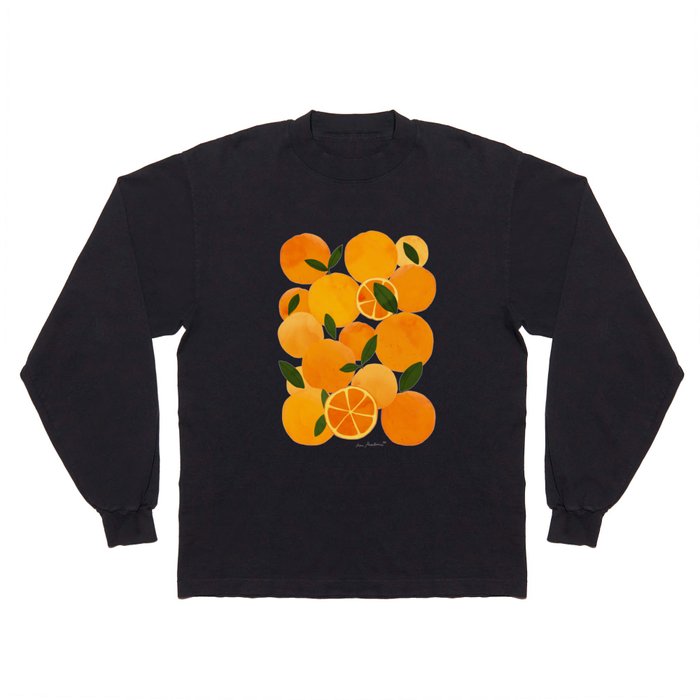 mediterranean oranges still life  Long Sleeve T Shirt