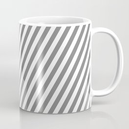 [ Thumbnail: White and Gray Colored Lined Pattern Coffee Mug ]