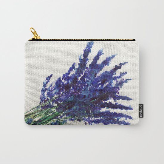 Fresh Cut Lavender Watercolors On Paper Carry-All Pouch
