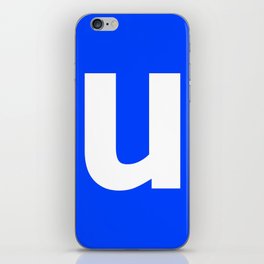 letter U (White & Blue) iPhone Skin
