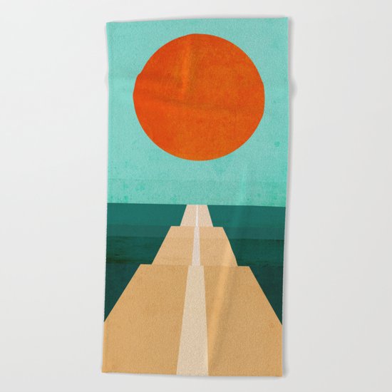 The Road Less Traveled Beach Towel