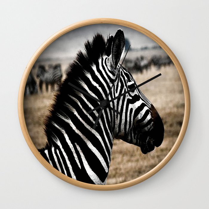 Zebra Africa Wall Clock