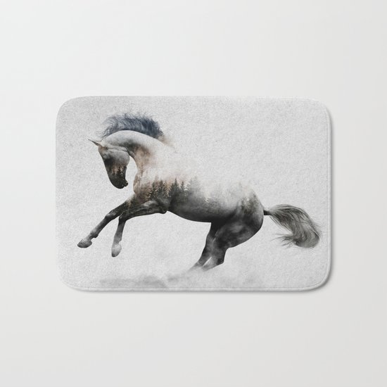 White Stallion Bath Mat