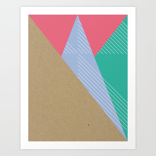 Cardboard & Combo Stripes Art Print