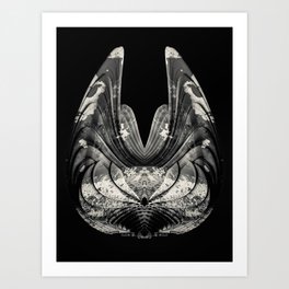 Lamp Genius 2 symmetry, collection, black and white, bw, set Art Print