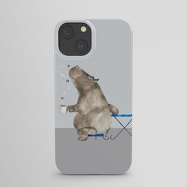 cofffee time hippo iPhone Case