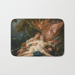 François Boucher "Jupiter and Callisto (The Nymph Callisto Seduced by Jupiter in the Guise of Diana) Bath Mat | Arthistory, Rococostyle, Lovers, Painting, Boucher, French, Putti, Frenchart, Rococoart, Masterpiece 