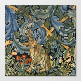 William Morris Forest Rabbit , Morris Floral Canvas Print