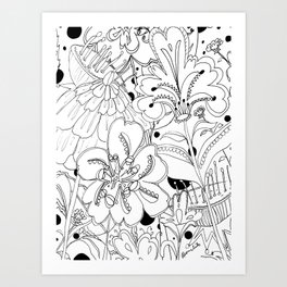 Algiers Art Print | Drawing, Gardeninspired, Handdrawn, Blackandwhite, Algeria, Northafrica, Freundschuh, Botanical, Ink Pen, Rebeccakouchit 