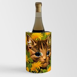 Louis Wain Cats "Tabby in the Marigolds" Wine Chiller
