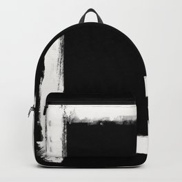 Square Strokes White on Black Backpack