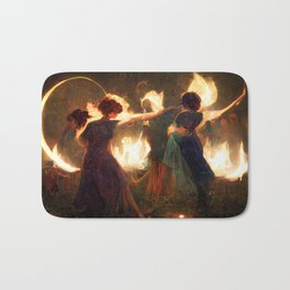 Dance of Mabon | Autumnal Equinox  Bath Mat | Witchy, Willowood, Autumnal, Fairies, Graphicdesign, Wiccan, Dancing, Fall, Wicca, Faeries 