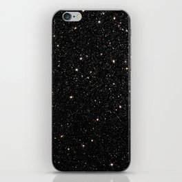 black glitter night  iPhone Skin
