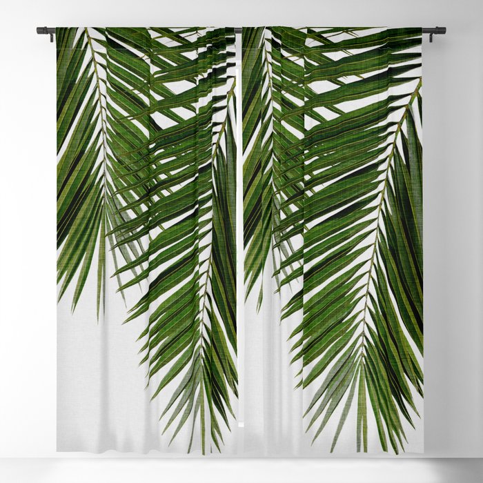 Palm Leaf Ii Blackout Curtain By Orara, Palm Tree Print Curtains