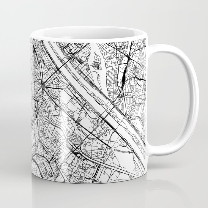 Vienna White Map Coffee Mug
