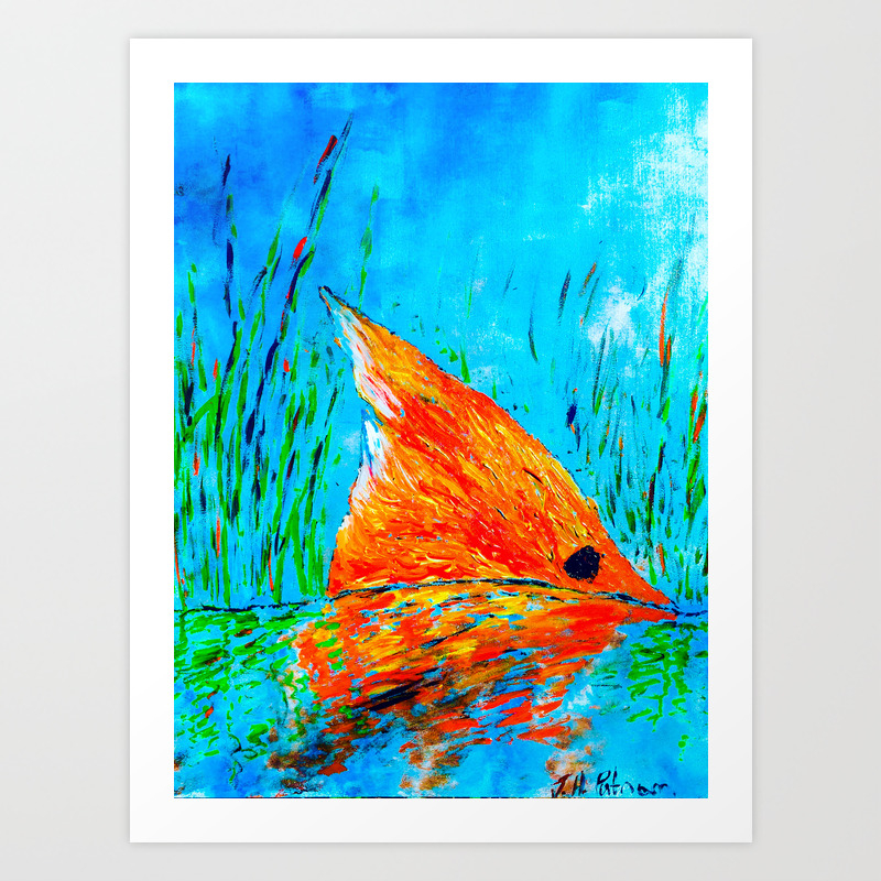 Redfish Tailing Art Print By Thepsychedelicgrouper Society6