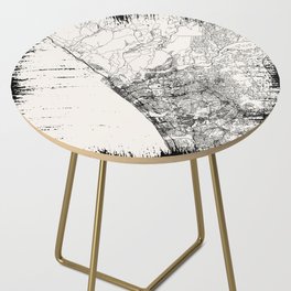 USA, Oceanside. City Map Drawing Side Table