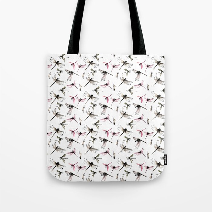 Dragonflies pattern, sumie painting Tote Bag