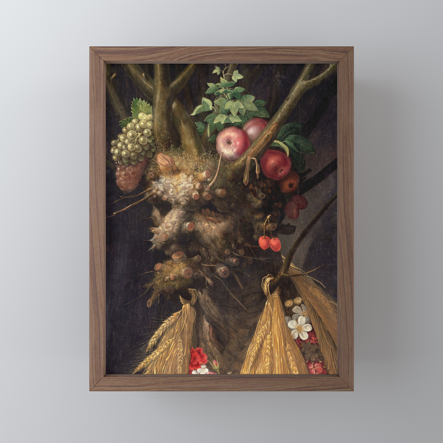 Four Seasons In One Head Giuseppe Arcimboldo Framed Mini Art