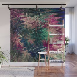 Distorted Psychedelic Artwork In Nature Tones Wall Mural