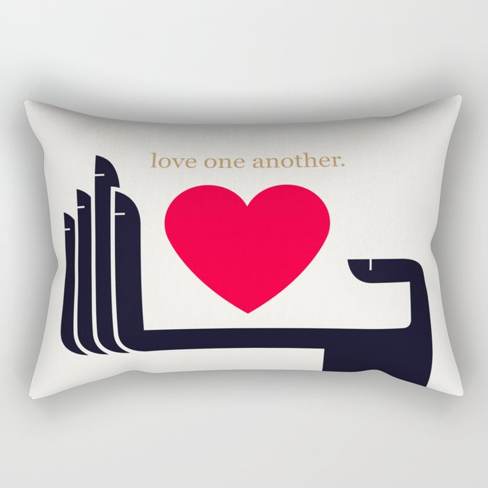 Love One Another Rectangular Pillow