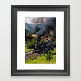 Steam Train, Durango & Silverton Railroad, Colorado Framed Art Print