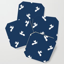 Yellow Jacket in Blue and White Coaster