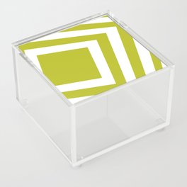 Lime squares background Acrylic Box