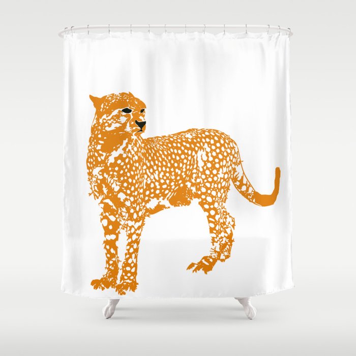 Mighty Cheetah Shower Curtain By Ialbert