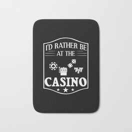 Casino Slot Machine Game Chips Card Player Bath Mat