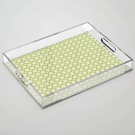 Floral vintage ornament pattern in green Acrylic Tray