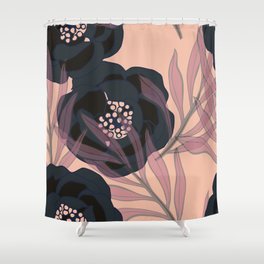 Abstract elegance pattern with floral background. Shower Curtain