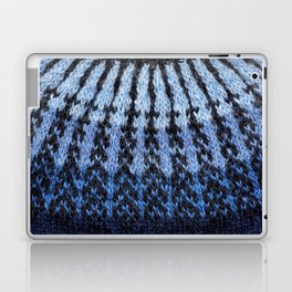 Icelandic sweater pattern - Shades of blue Laptop & iPad Skin