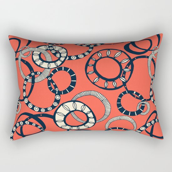 Honolulu hoopla orange Rectangular Pillow