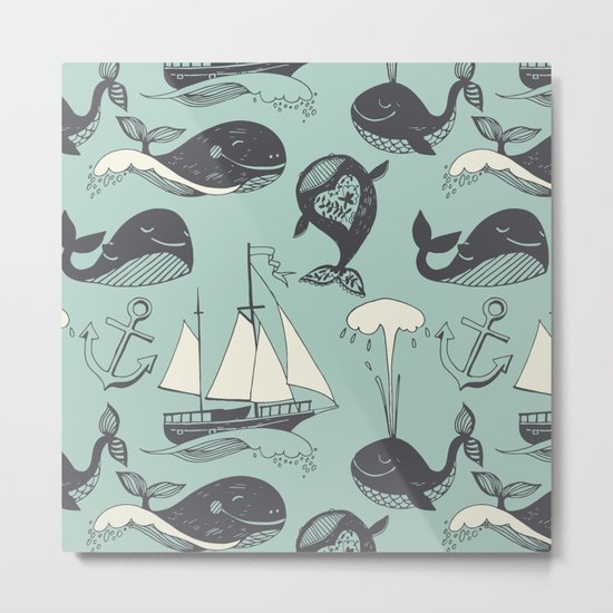 Whales 2 Metal Print