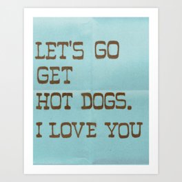 Love & Hot Dogs Art Print