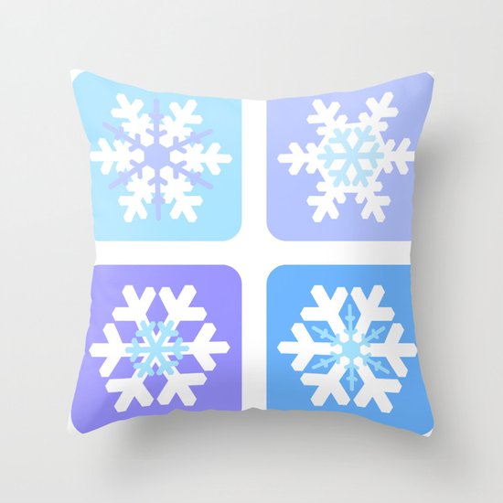 Winter snowflakes Throw Pillow