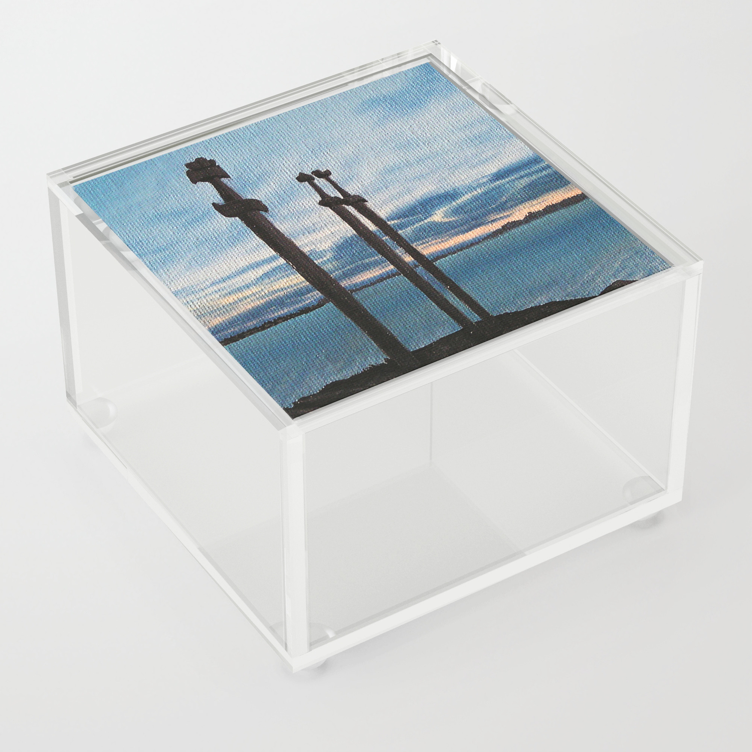 Three Swords Stavanger Norway Oil Painting Acrylic Box By Doreengehrke Society6