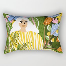 The Jungle Lady Rectangular Pillow