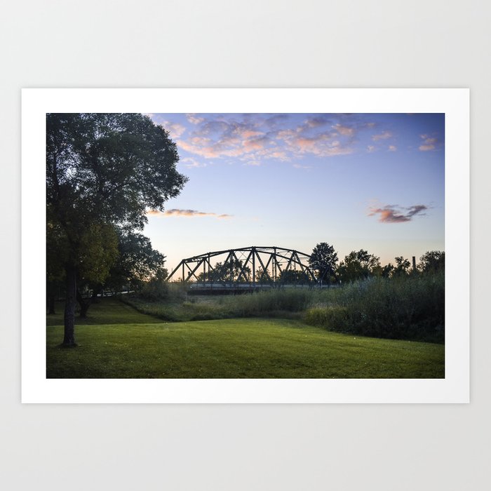 Bridge Under The Living Skies Art Print