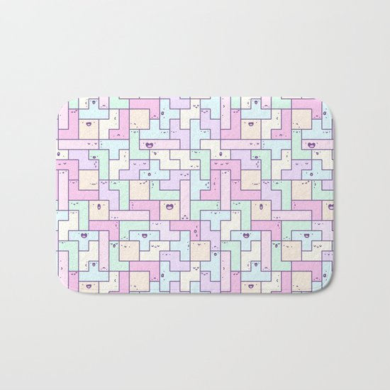 Kawaii Tetris Bath Mat