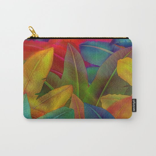 Exotic Leaf Pattern Carry-All Pouch