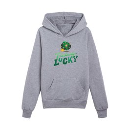 st patricks day text, Feeling lucky quote, Design. Kids Pullover Hoodies