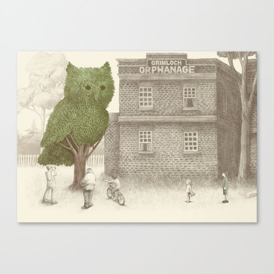 The Night Gardener - The Owl Tree Canvas Print