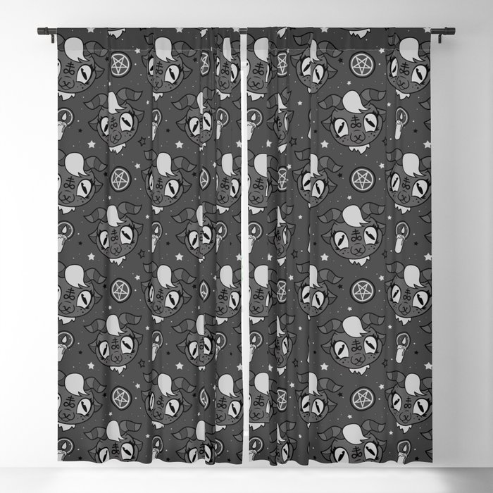Cute et Coagula (grey) Blackout Curtain