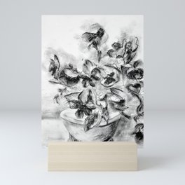 Charcoal Flowers 04 Mini Art Print