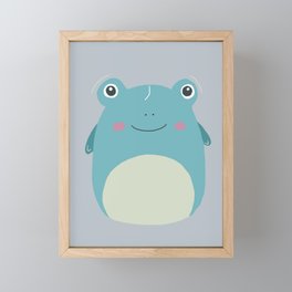 Frog Plushie Framed Mini Art Print