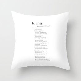 Ithaka by Konstantinos P. Kavafis Throw Pillow