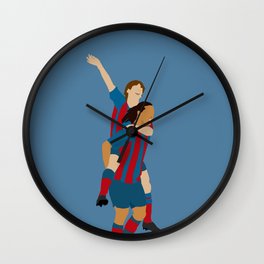 Messi And Ronaldinho Wall Clock