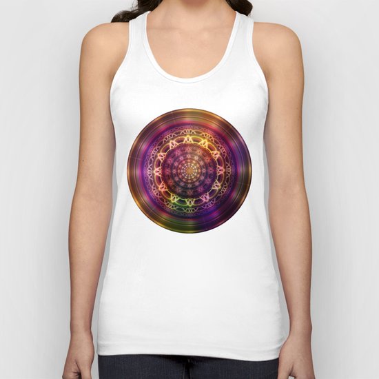 Golden shine mandala Unisex Tank Top